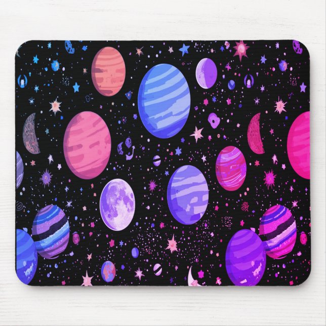 Mousepad Suporte do mouse da Galaxy Desk - Astronauta e esp (Frente)