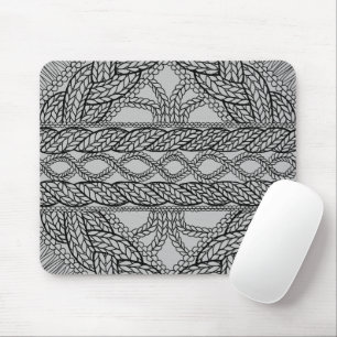 Mousepad Suporte do mouse KNIT cinza