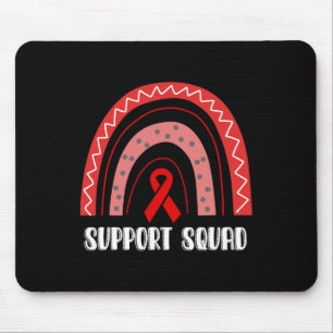 Mousepad Suporte Esquadra Arco-Íris Vermelho Conscientizaçã