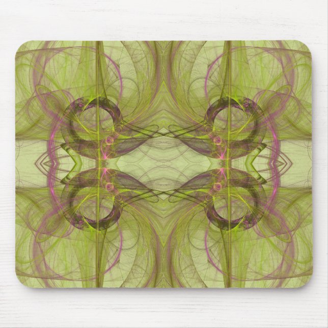 Mousepad Suporte frontal verde e rosa (Frente)
