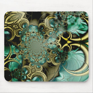 Mousepad Suporte para Mouse Arte Abstrata Metal Dourado Ver