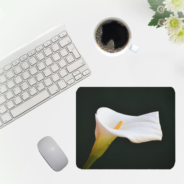 Mousepad Suporte para mouse da Flor Lily White Calla (Criador carregado)