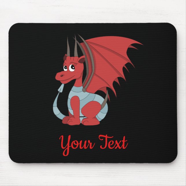 Mousepad Suporte para Mouse de Cartoon Red Dragon (Frente)