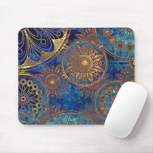 Mousepad Suporte para Mouse - Dourado (Com mouse)