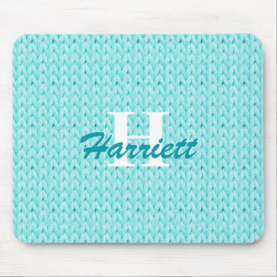 Mousepad Suporte para tricô de tartaruga com monograma