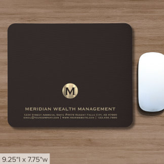 Mousepad Suporte personalizado para mouse de monograma de n