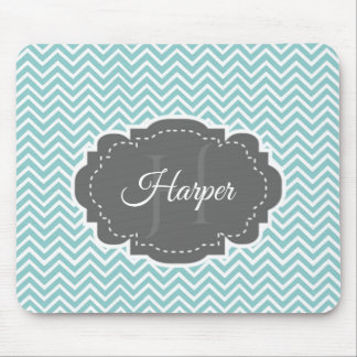Mousepad Suporte Personalizado para Mouse Teal Chevron