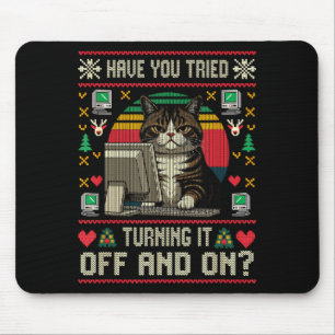 Mousepad Suporte Técnico Gato Engenheiro de Computador Suét