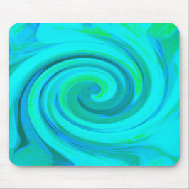 Mousepad Supressão de Arte Líquida de Abstrato Azul Groovy