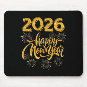 Mousepad Suprimentos para Festa de Ano Novo 2026 Feliz Ano