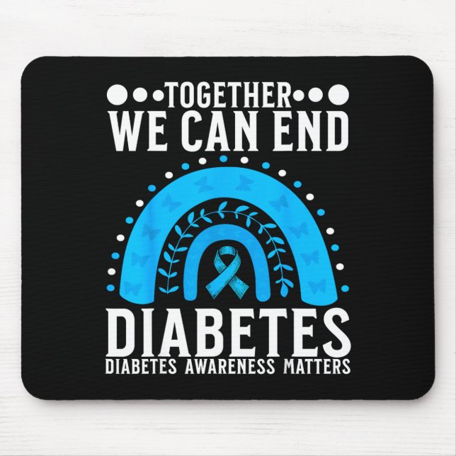 Mousepad Suprt Diabetes Awareness Month For Diabetes Women  (Frente)