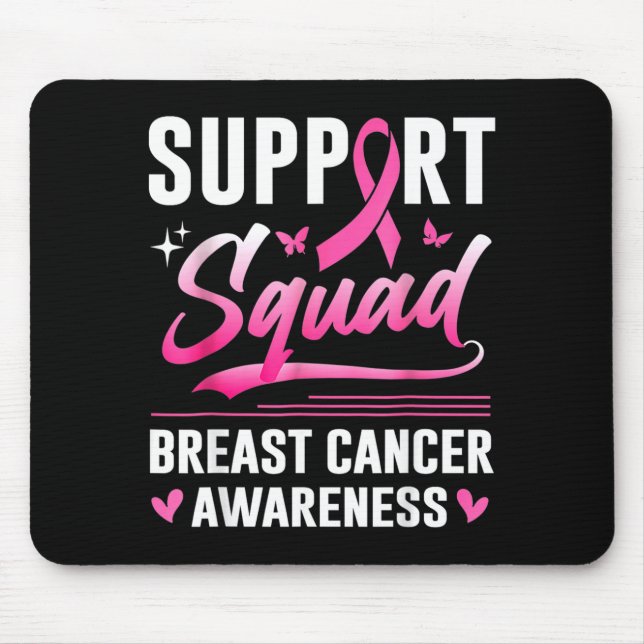 Mousepad Suprt Squad Conscientização sobre o Câncer de Mama (Frente)