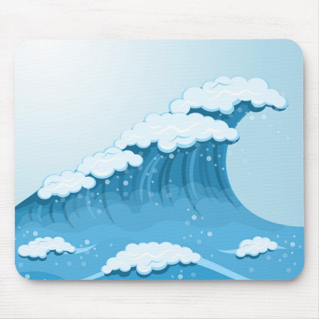Mousepad Surf de onda azul e oceano (Frente)