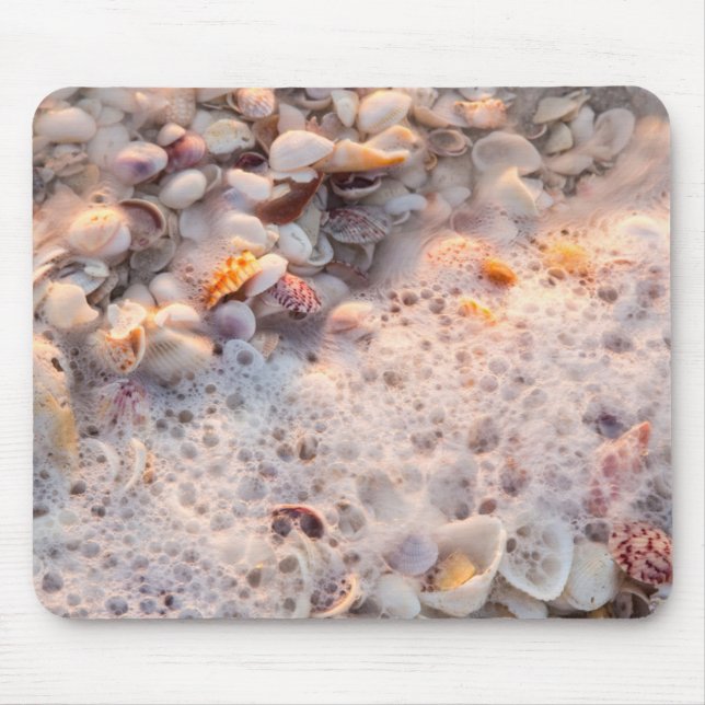 Mousepad Surf E Conchas De Selo Na Ilha Sanibel (Frente)