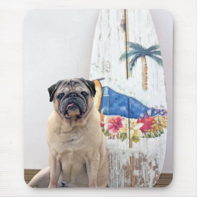 Mousepad Surf Pug (Frente)