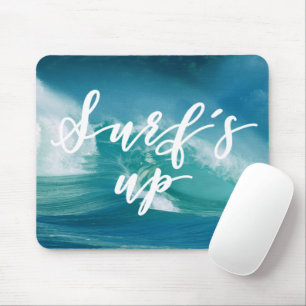 Mousepad Surf Tipografia divertida e citação