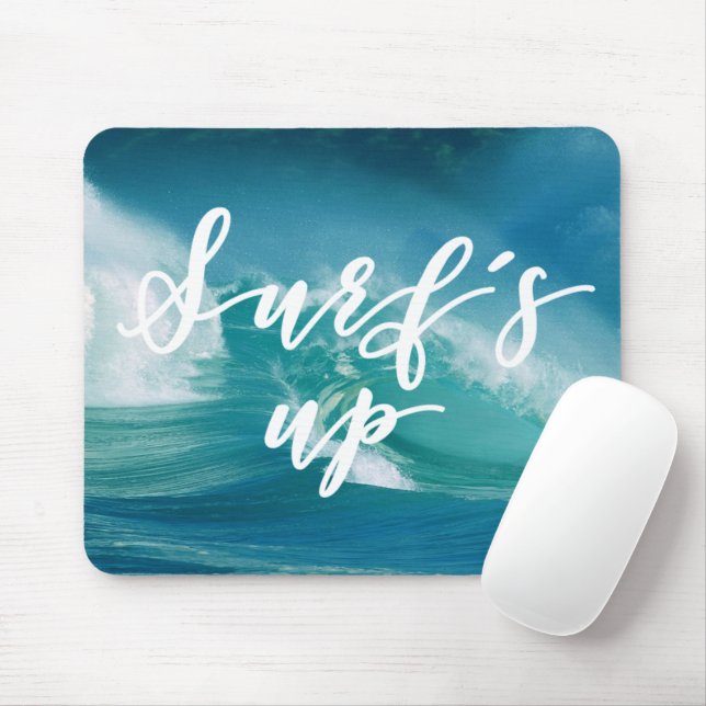 Mousepad Surf | Tipografia divertida e citação (Com mouse)