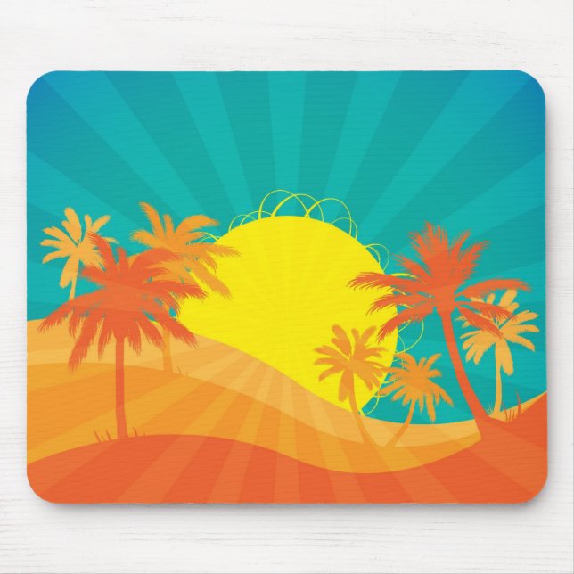 Mousepad Surf tropical de Sunset Beach design (Frente)