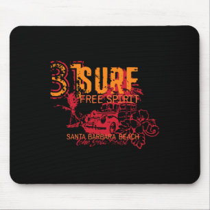 Mousepad Surfando na Califórnia Santa Rra Presente de Surfi