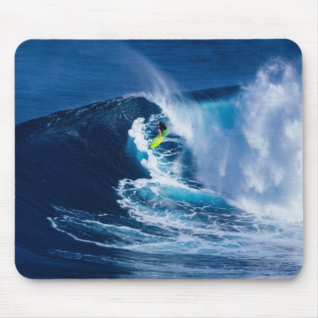 Mousepad Surfer no Surfboard Verde (Frente)