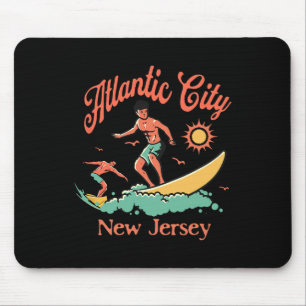 Mousepad Surfista de Nova Jersey Praia de Surf de Atlantic