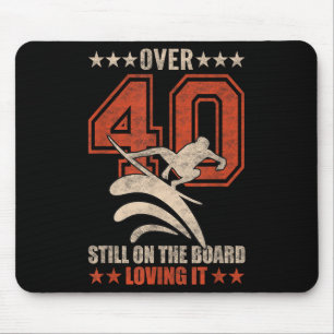 Mousepad Surfista Legal Engraçado Surfboard 40 Anos