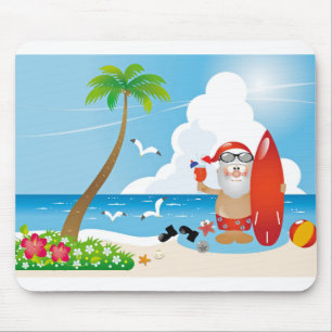 Mousepad surfista santa claus