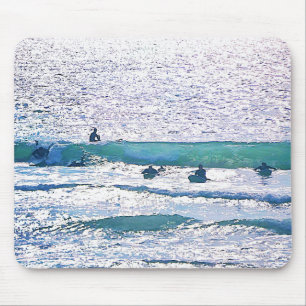 Mousepad Surfistas - Pad de Mouse de Arte do Oceano