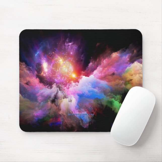 Mousepad Surre vibrante de trabalho de arte de nuvem do Sli (Com mouse)
