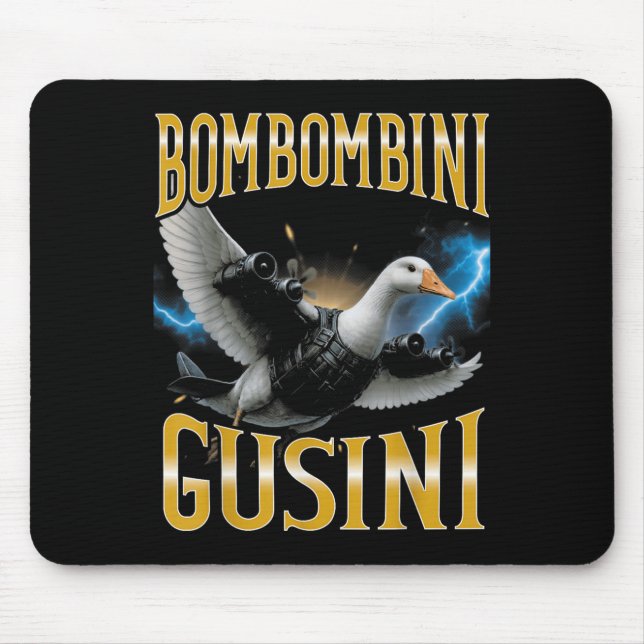 Mousepad Surreal Italian Brainrot Meme Bombombini Gusini Fu (Frente)