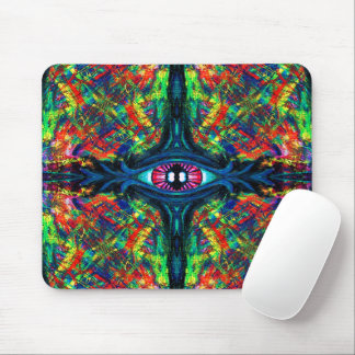 Mousepad Surreal Twisted Trippy Eye Visionary Oil Painting