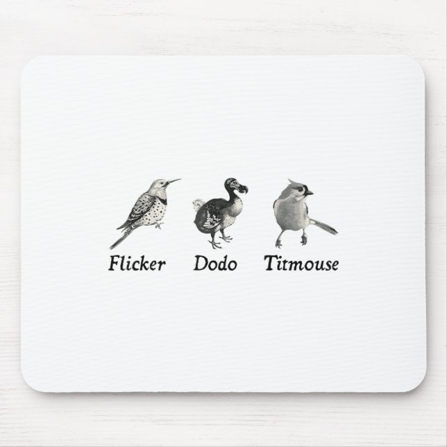 Mousepad Sutil Animal, Flicker Dodo Titmouse (Frente)