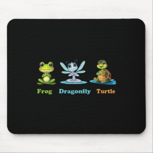 Mousepad Sutil Humor Político Sapo Libélula Tartaruga Yoga