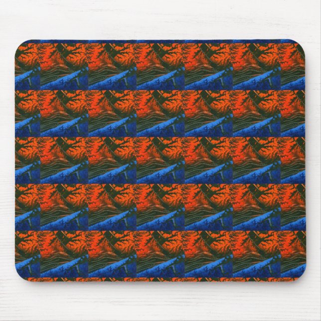 Mousepad "Swamp Fire #6" Painel de Design Abstrato (Frente)