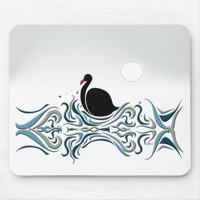 Mousepad Swan Negro (Frente)