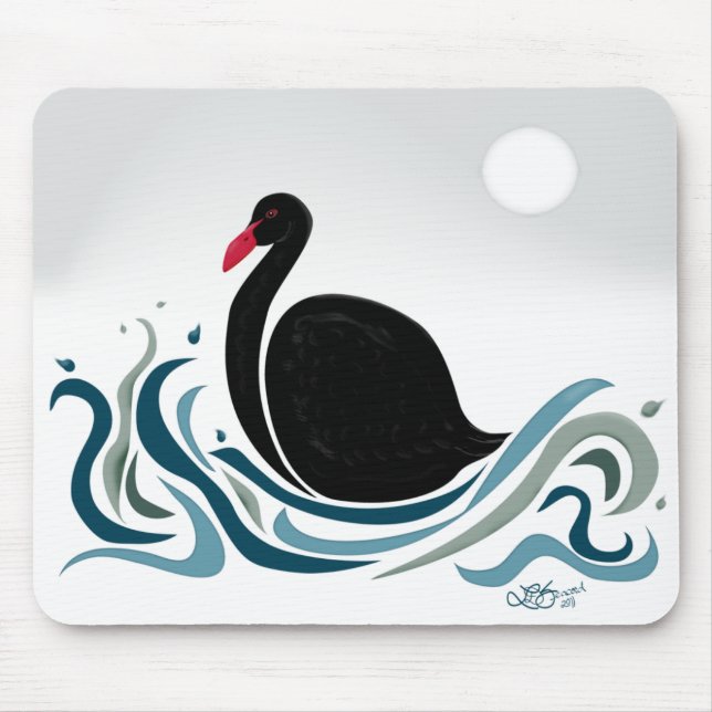 Mousepad Swan Negro (Frente)