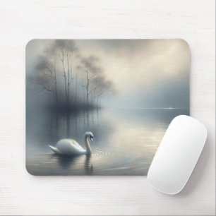 Mousepad Swan Solitário no Misty Lake