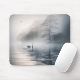 Mousepad Swan Solitário No Misty Lake