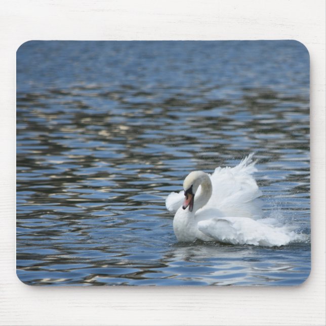 Mousepad Swan Splashing in the Water (Frente)