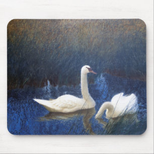 Mousepad Swans em Reeds, Bruno Liljefors