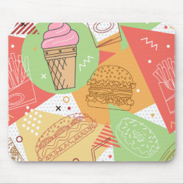Mousepad Sweet pastel abstract and illustrations Ice cream