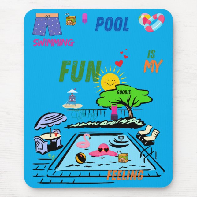 Mousepad Swimming Pool Fun (Frente)
