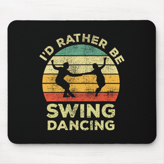 Mousepad Swing Dance Vintage Retro Gift Id Preferencialment (Frente)
