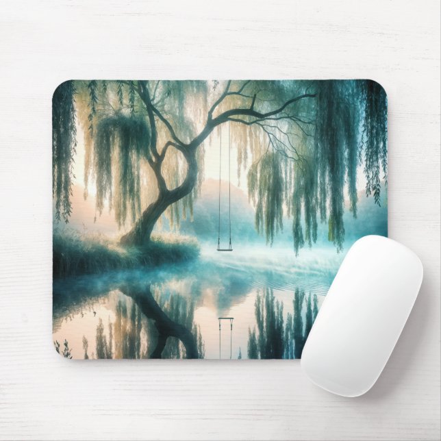 Mousepad Swing Hanging from a Willow Tree (Com mouse)