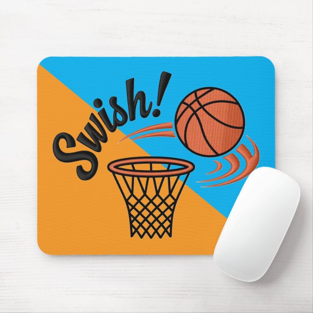 Mousepad Swish Slam Dunk: Estilo de Basquete Vintage (Com mouse)