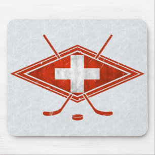 Mousepad Swiss Ice Hockey Flag Switzerland