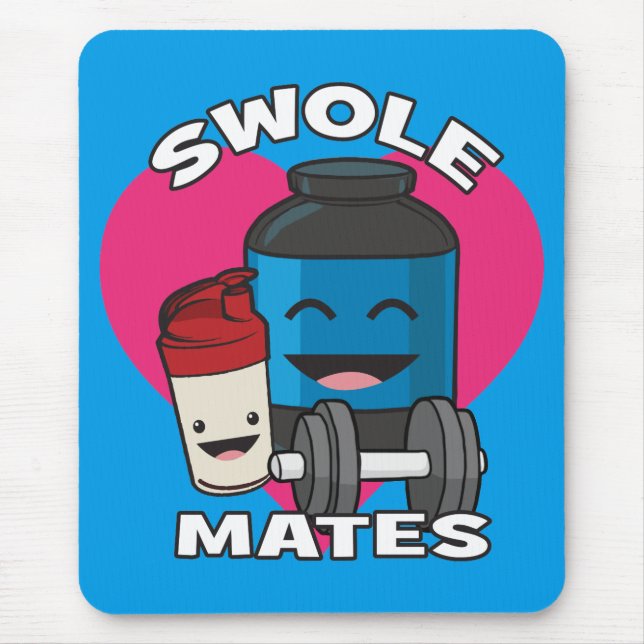 Mousepad SWOLEMATES Garganta De Proteína Funny Bodybuilding (Frente)