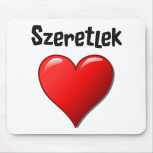 Mousepad Szeretlek - eu te amo no Hungarian
