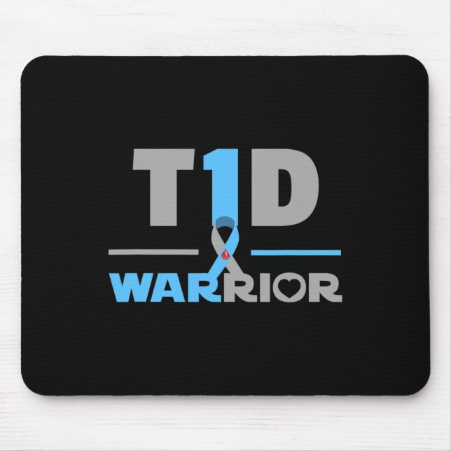Mousepad T1D Citando Diversão Tipo 1 Diabetes Sensibilizaçã (Frente)
