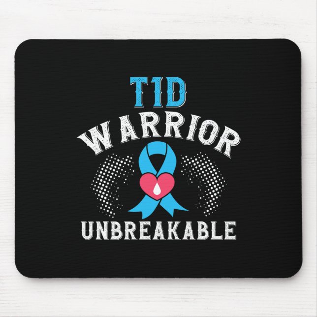 Mousepad T1d Guerreiro Diabetes Inseparável Mês B (Frente)
